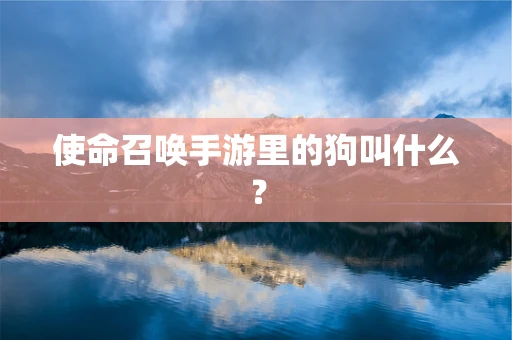 使命召唤手游里的狗叫什么？