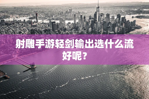 射雕手游轻剑输出选什么流好呢？