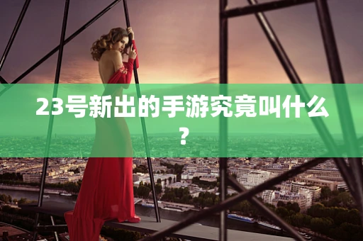 23号新出的手游究竟叫什么？