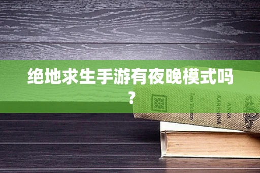 绝地求生手游有夜晚模式吗？