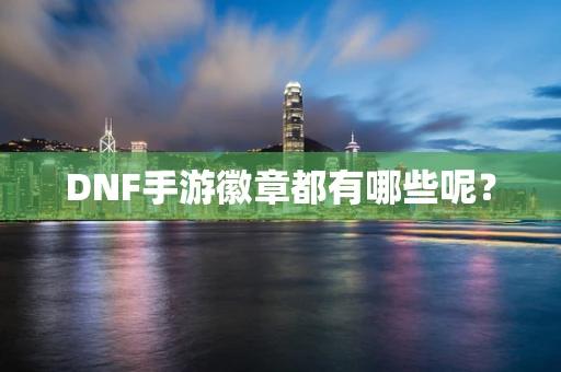 DNF手游徽章都有哪些呢？