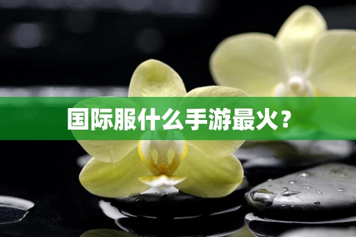 国际服什么手游最火？