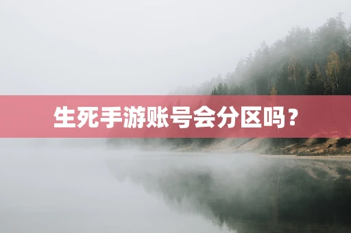 生死手游账号会分区吗？
