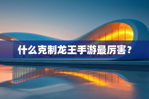 什么克制龙王手游最厉害？