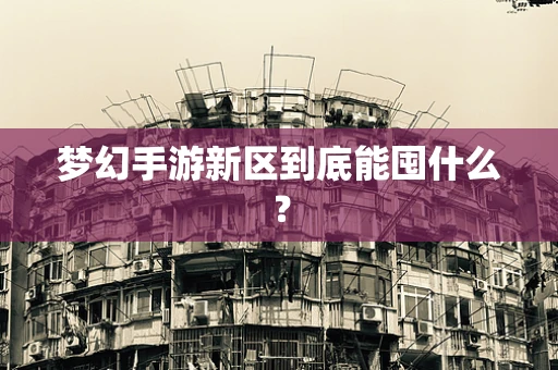梦幻手游新区到底能囤什么？