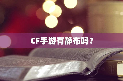 CF手游有静布吗？