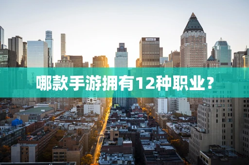 哪款手游拥有12种职业？