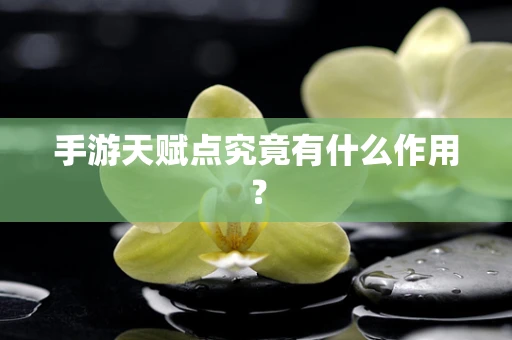 手游天赋点究竟有什么作用？