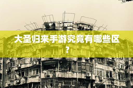 大圣归来手游究竟有哪些区？