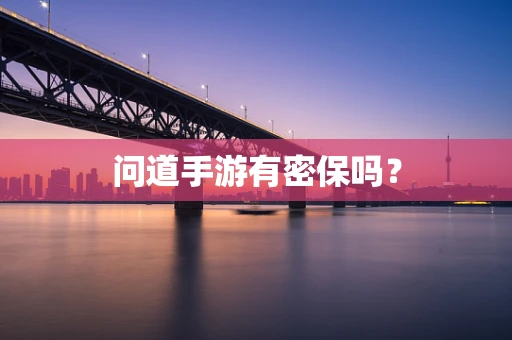 问道手游有密保吗？