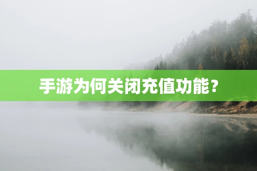 手游为何关闭充值功能？
