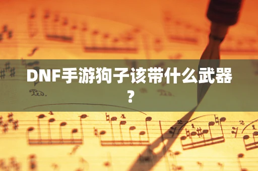 DNF手游狗子该带什么武器？