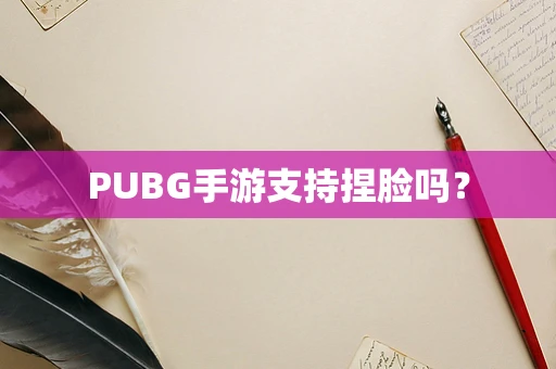 PUBG手游支持捏脸吗？